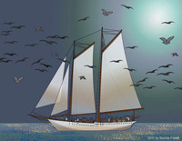 Schooner drawing